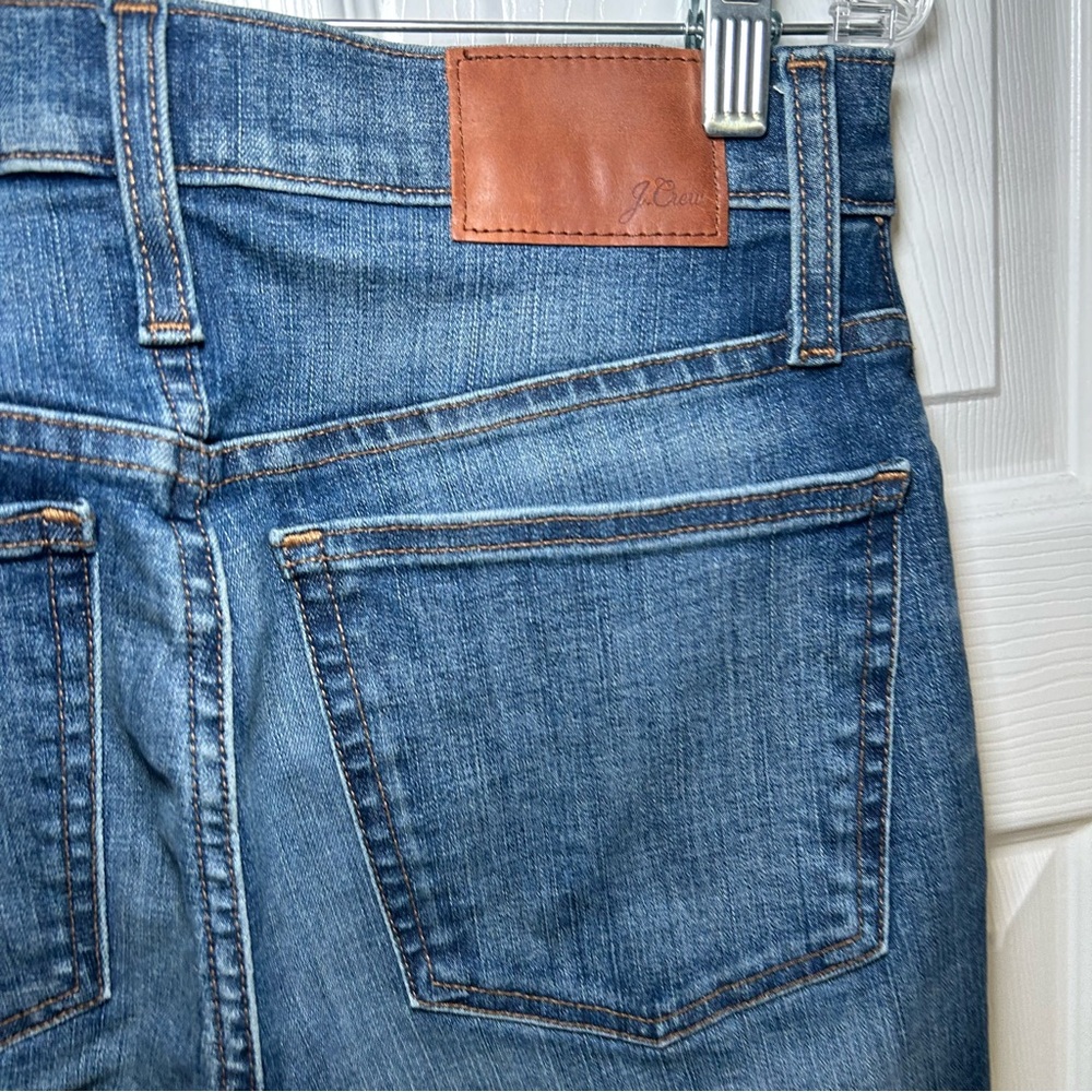 J. Crew Curvy Full Length Demi Bootcut 28 tall Dark Blue Flare Jeans western - Picture 5 of 7